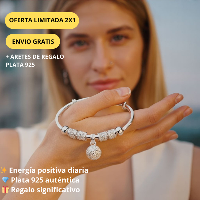 Llamador de Ángeles™ — Pulsera de Plata 925 regulable (2x1 Limitado + aretes de regalo)