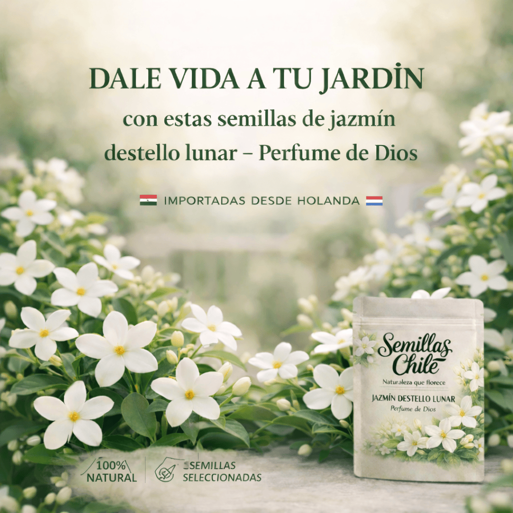 🌿 Semillas de Flor de Jazmín — el famoso “perfume de Dios” aroma y belleza 💖 🔥 1 paquete – (5 Gramos)