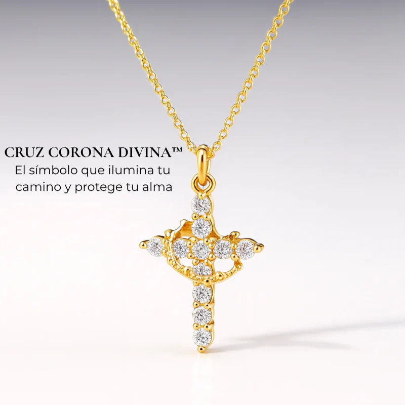 CRUZ CORONA DIVINA™ — Bañada en oro 18K (OFERTA 2X1)